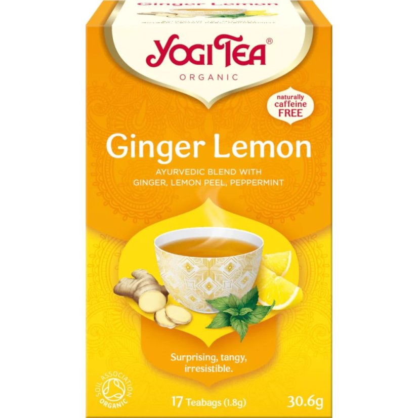 Ginger Lemon pre podporu imunity, porciovaný čaj, 17 vreciek Ginger Lemon pre podporu imunity, porciovaný čaj, 17 vreciek