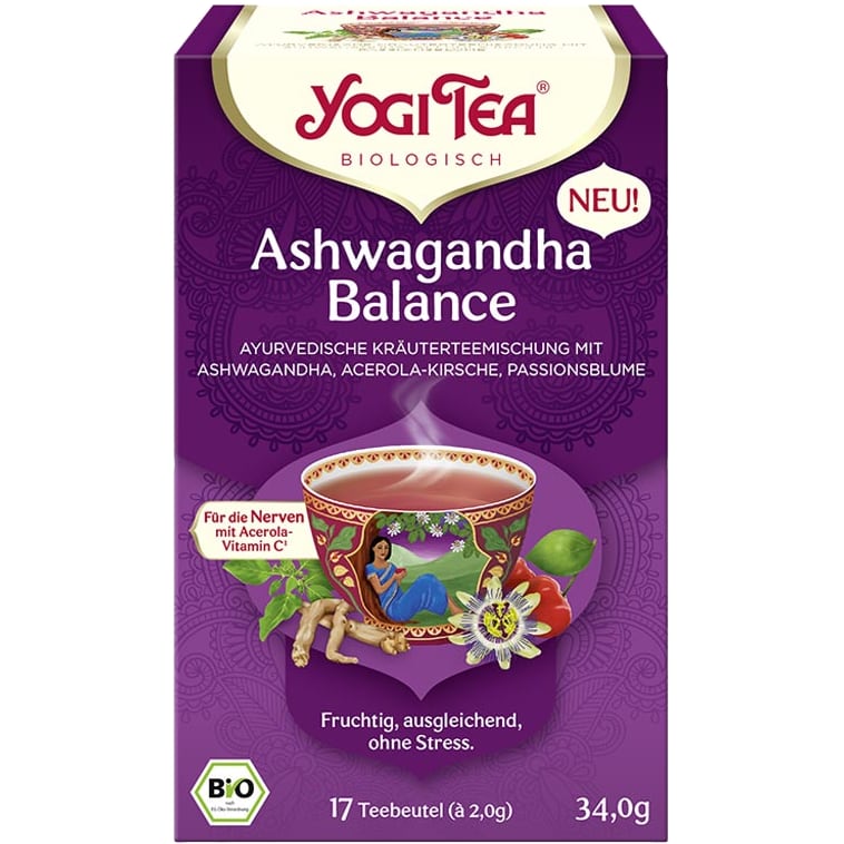 Ashwagandha Balance pre upokojenie, porciovaný čaj, 17 vreciek