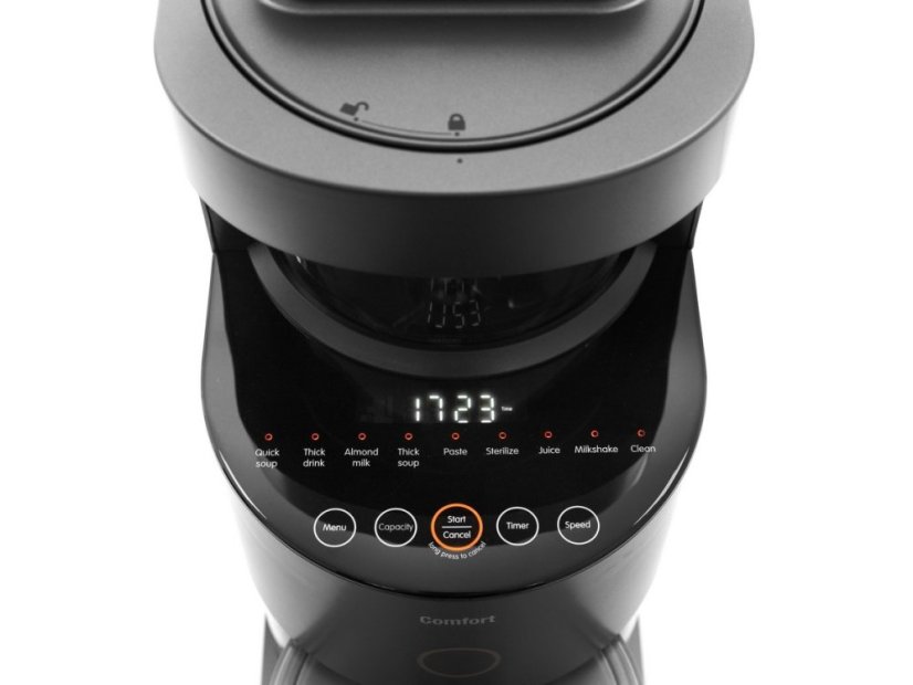 Multifunkčný mixér Blender Comfort Graphite Black, samočistiaci