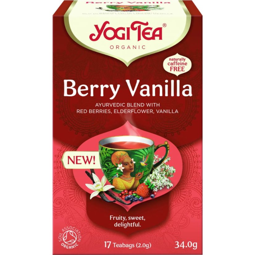 Berry Vanilla, imunita a relax, porciovaný čaj, 17 vreciek