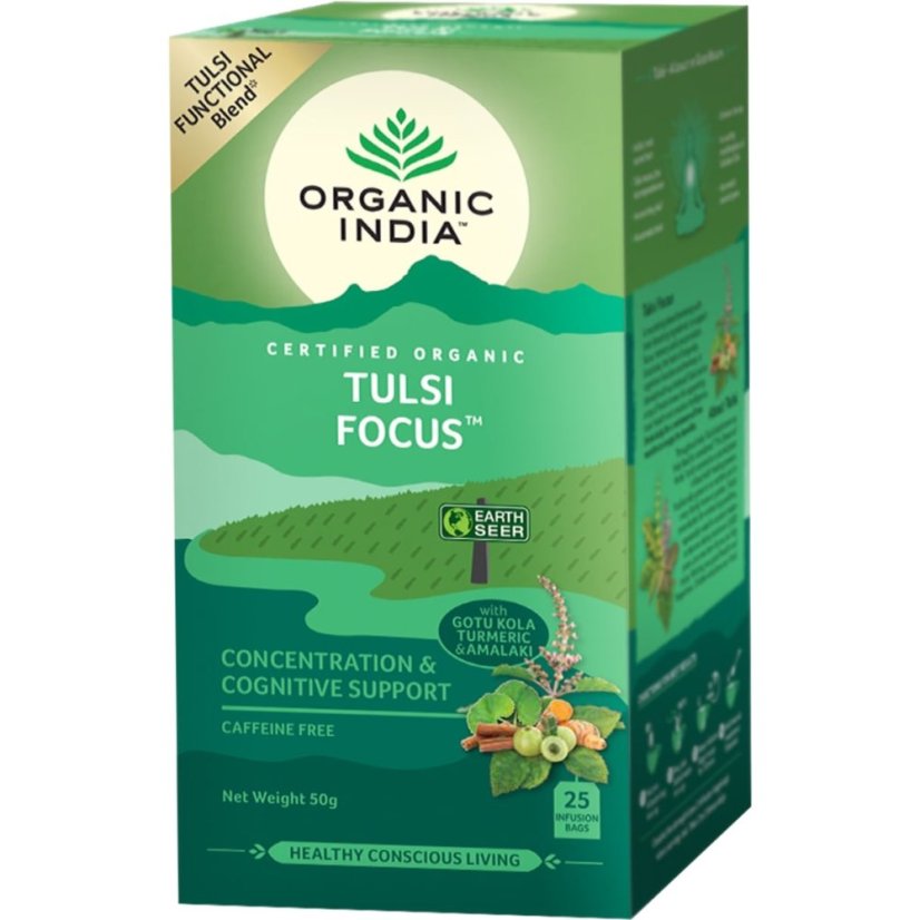 Tulsi Focus - pamäť a koncentrácia, porciovaný čaj, 25 vreciek