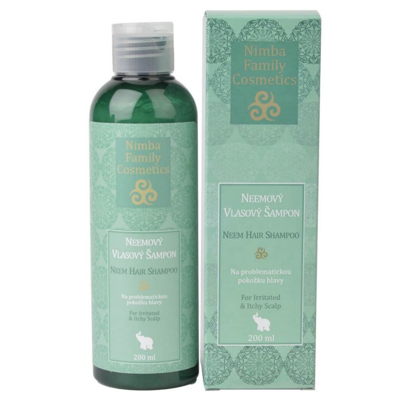Neemový vlasový šampón proti lupinám a svrbeniu pokožky hlavy, 200 ml