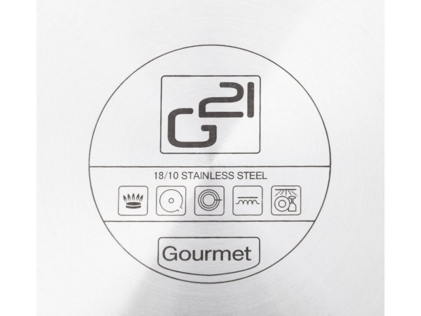 Sada riadu G21 Gourmet Miracle s cedidlom, 9 dielov, nerez / greblon