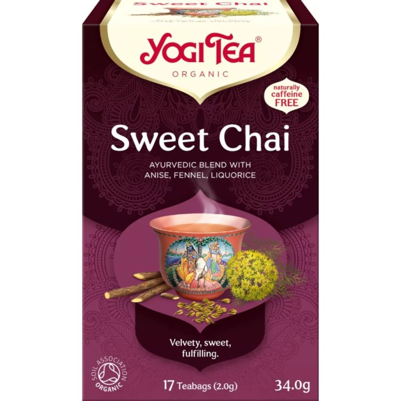 Sweet Chai pre chvíle vnútorného pokoja, porciovaný čaj, 17 vreciek