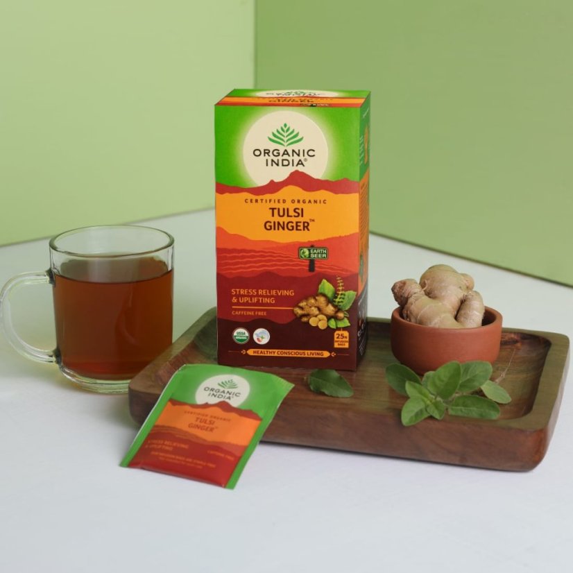 Tulsi Ginger, imunita a trávenie, porciovaný čaj, 25 vreciek