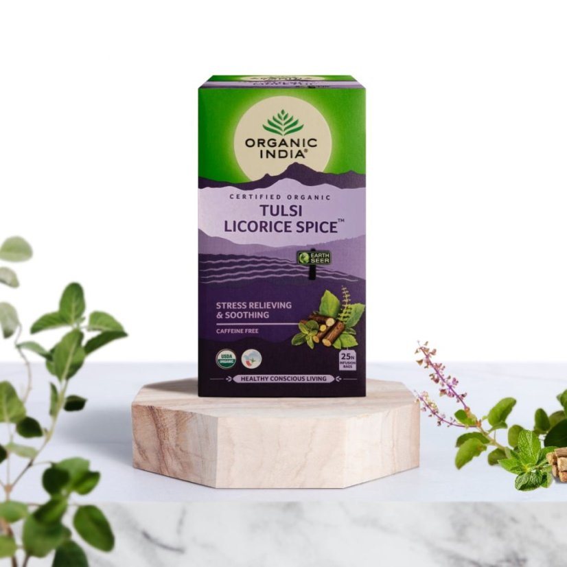 Tulsi Sladké drievko - relax a imunita, porciovaný čaj, 25 vreciek