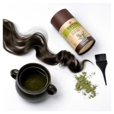 Henna na farbenie a výživu vlasov, tmavo hnedá 150g
