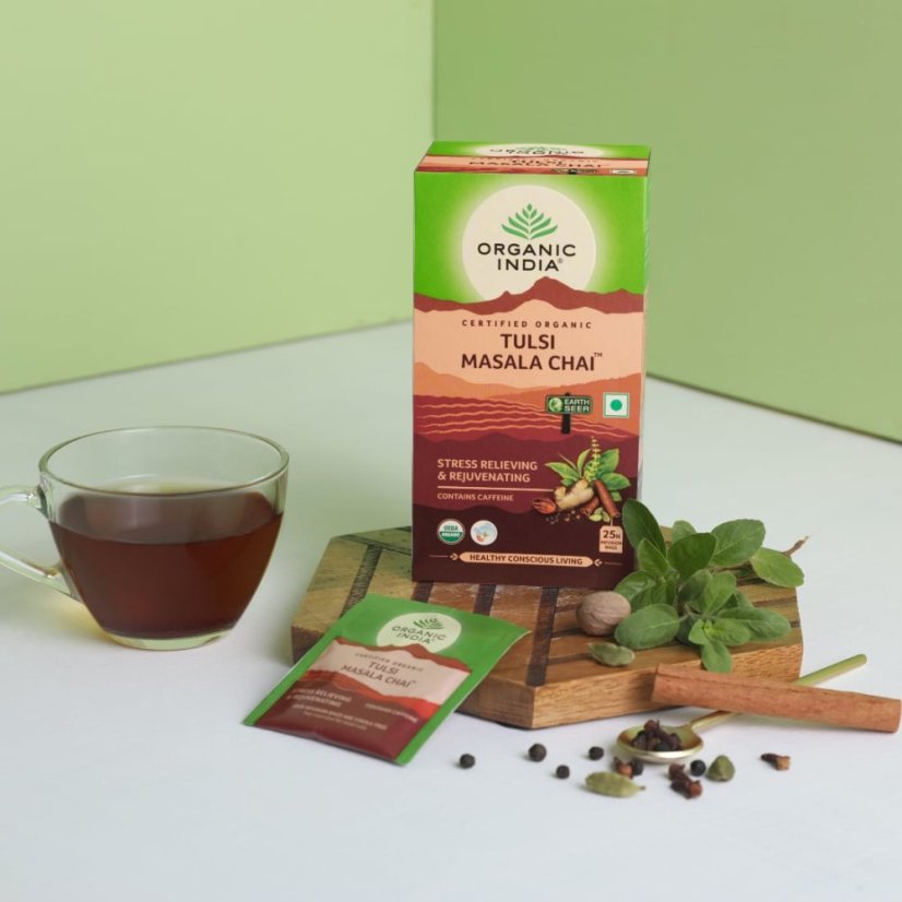 Tulsi Masala Chai - stres a imunita, porciovaný čaj, 25 vreciek