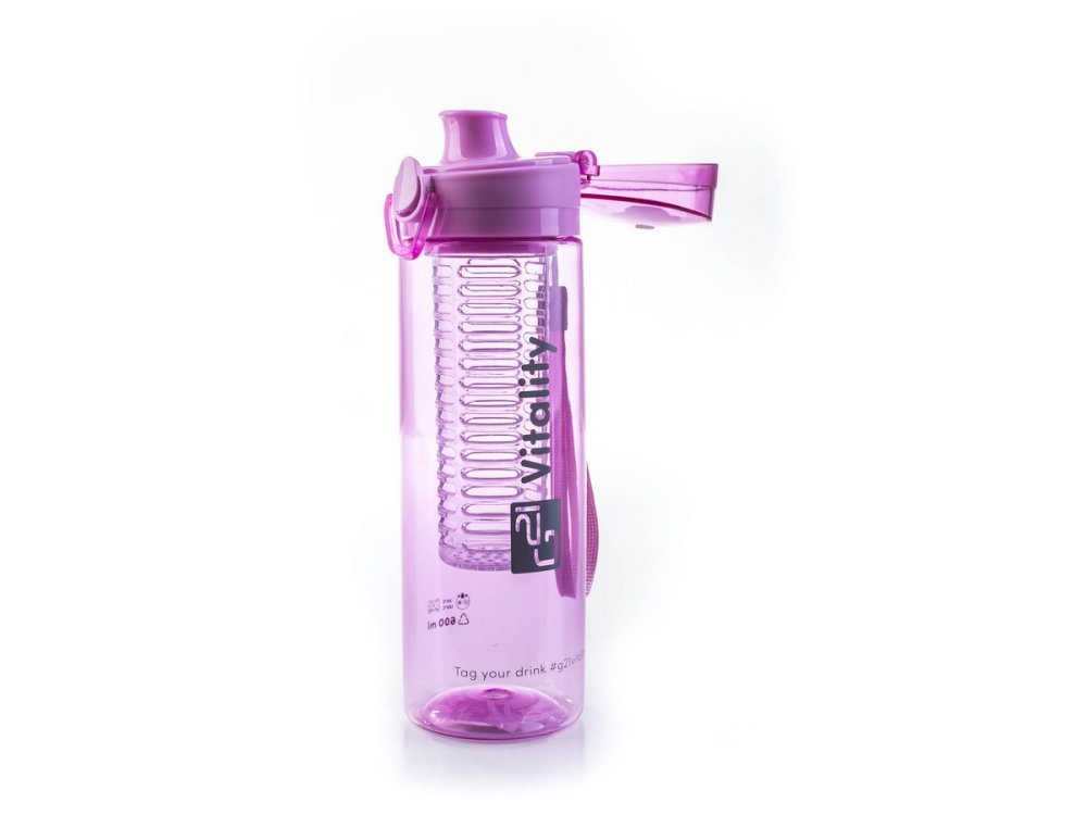 Fľaša na smoothie alebo džús 600 ml, fialová